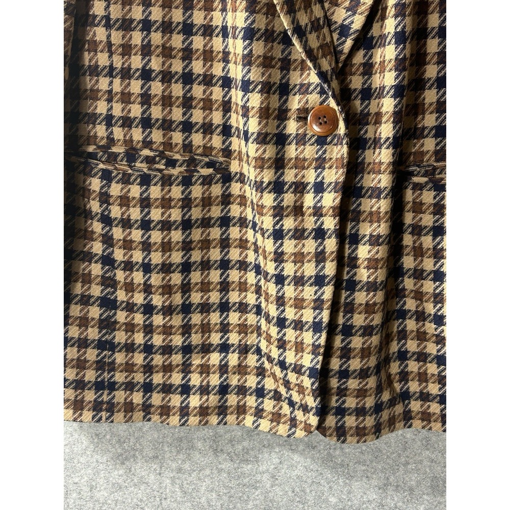 Vintage Pendleton Women's Houndstooth Blazer Jacket 100% Virgin Wool USA 80s 90s - Picture 13 of 13